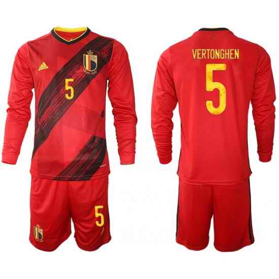 Mens Belgium Long Soccer Jerseys 013